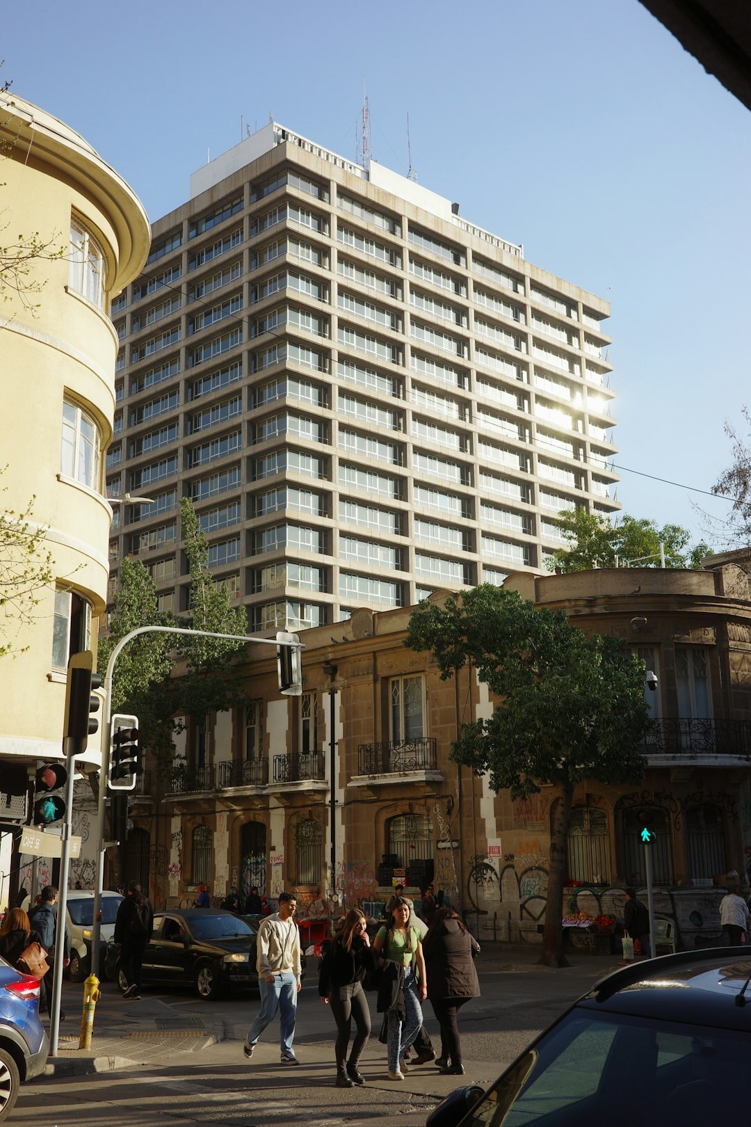 old santiago buildings facade