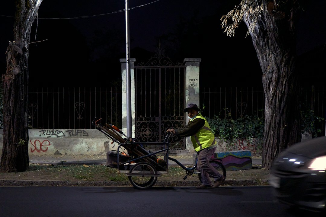 Daily street life in a working-class neighborhood of Santiago, Chile