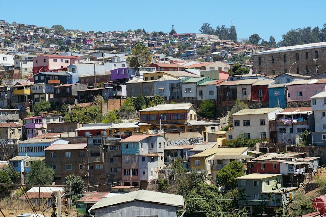 valparaiso hillside at sunset