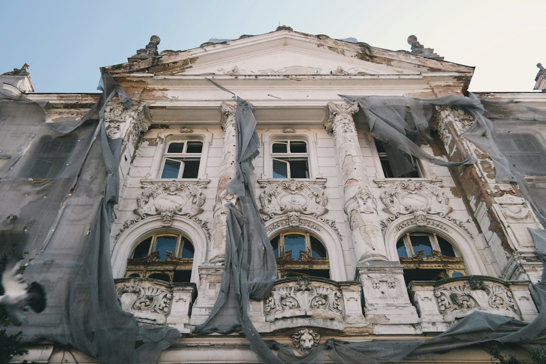 abandoned chilean building facade