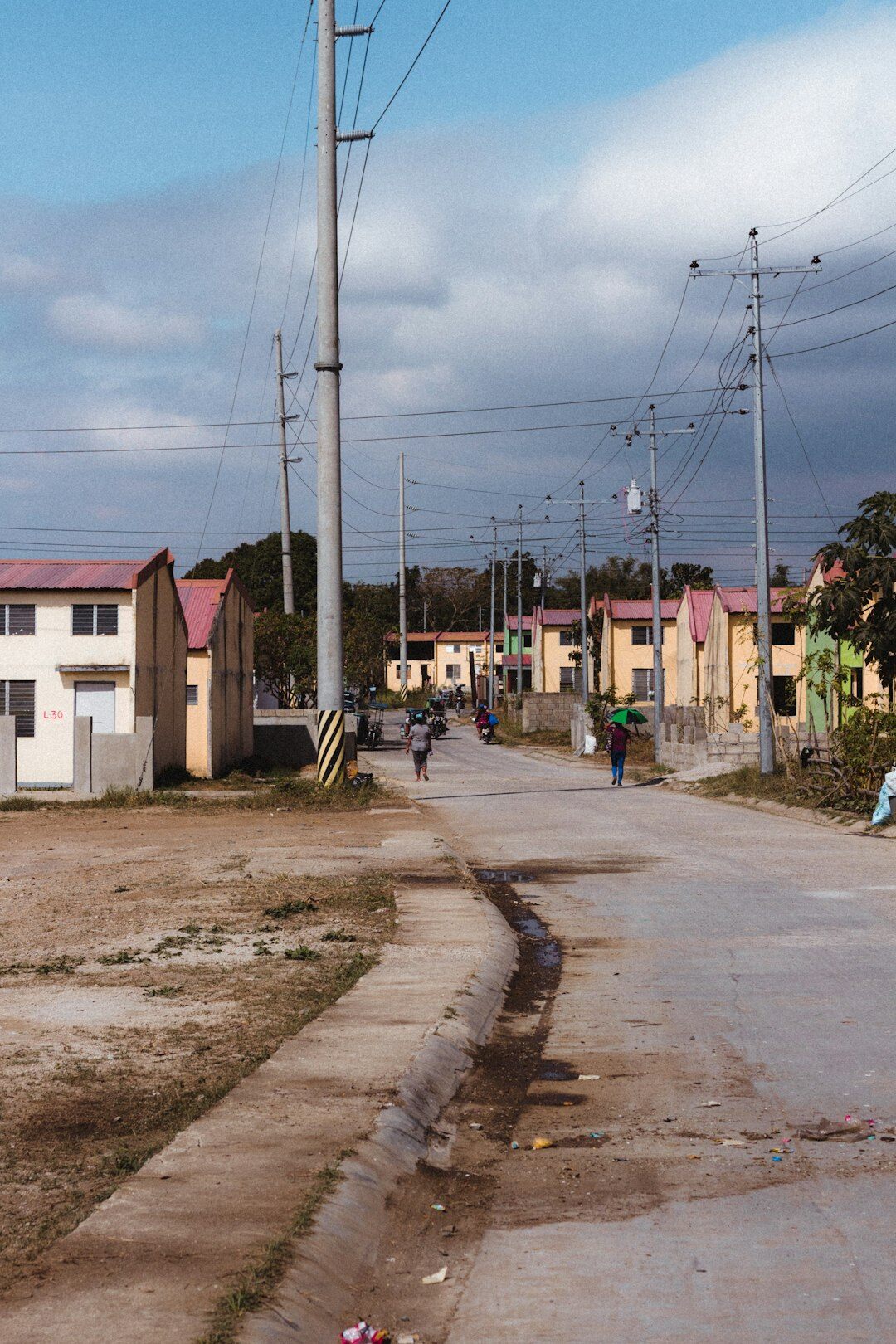 person walking in abandoned street